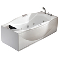 Eago 6Ft Right Drain Acrylic White Whirlpool Bathtub w Fixtures AM189ETL-R